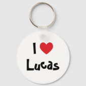 Porte-clés J'aime Lucas (Recto)
