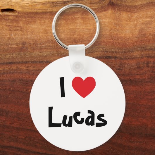 Porte-clés J'aime Lucas (Recto)