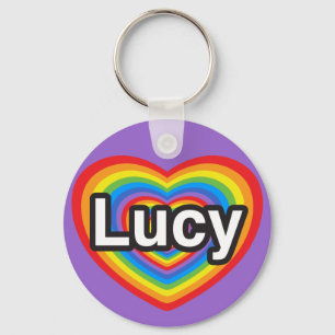 Porte-clés J'aime Lucy. Je t'aime Lucy. Cœur
