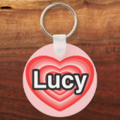 Porte-clés J'aime Lucy. Je t'aime Lucy. Cœur (Recto)