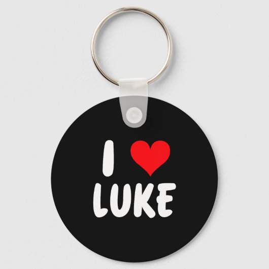 Porte-clés J'Aime Luke - Cœur - Nom (Recto)
