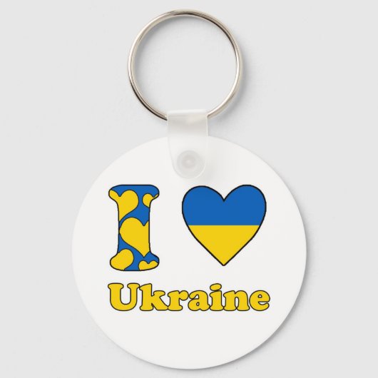 Porte-clés J'aime l'Ukraine (Recto)