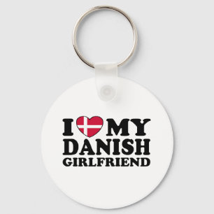 Porte-clés J'aime ma copine danoise