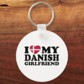 Porte-clés J'aime ma copine danoise (Recto)