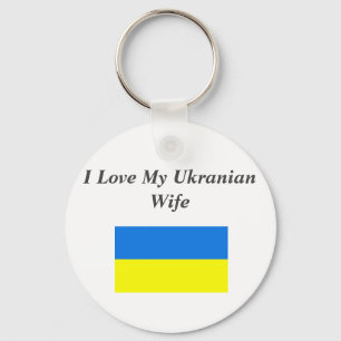 Porte-clés J'aime ma femme ukrainienne