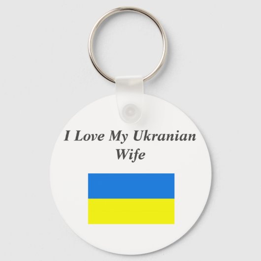 Porte-clés J'Aime Ma Femme Ukrainienne (Recto)