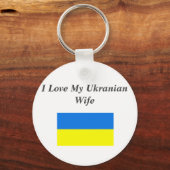 Porte-clés J'Aime Ma Femme Ukrainienne (Recto)