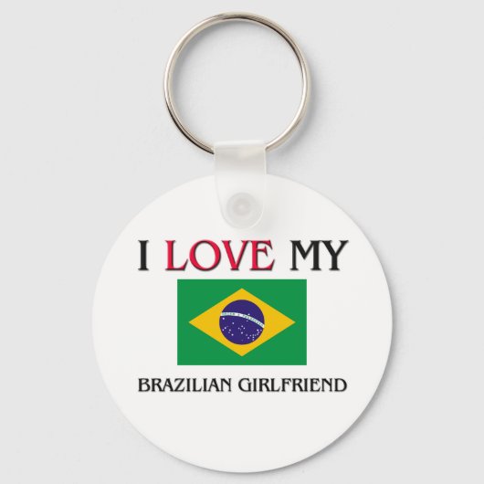 Porte-clés J'Aime Ma Fille Brésilienne (Recto)