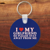 Porte-clés J'Aime Ma Fille, S'Il Vous Plaît Restez Éloigné De (Recto)