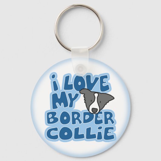Porte-clés J'Aime Ma Frontière Collie Porte - clé (Recto)