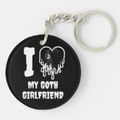 Porte-clés J'aime ma Goth Girlfriend Drit Heart Photo (Dos)