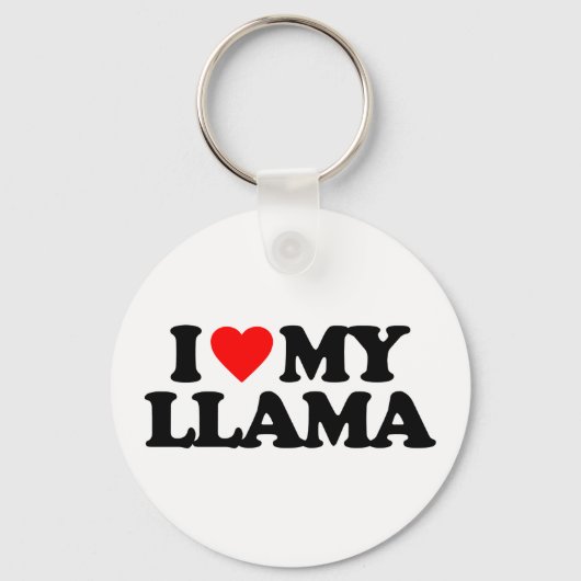 PORTE-CLÉS J'AIME MA LAMA (Recto)