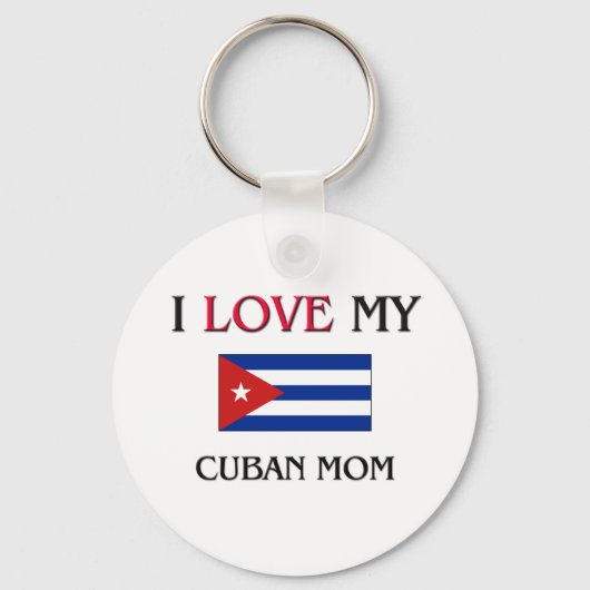 Porte-clés J'aime ma maman cubaine (Recto)