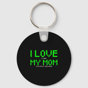 Porte-clés J'aime ma maman j'aime quand ma maman me laisse jo