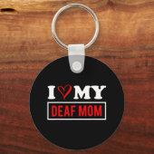 Porte-clés J'aime ma mère morte Fête des mères Sourde Conscie (Verso)