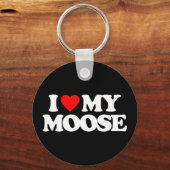 PORTE-CLÉS J'AIME MA MOOSE (Recto)