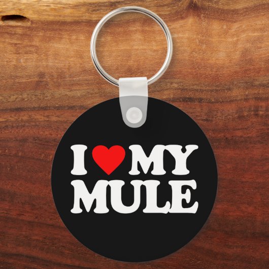 PORTE-CLÉS J'AIME MA MULE (Recto)