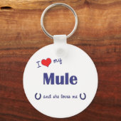 Porte-clés J'Aime Ma Mule (Mule Féminine) (Recto)
