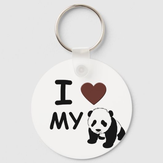 PORTE-CLÉS J'AIME MA PANDA (Recto)