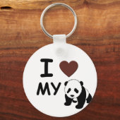 PORTE-CLÉS J'AIME MA PANDA (Recto)