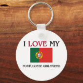 Porte-clés J'Aime Ma Petite Amie Portugaise (Recto)
