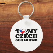 Porte-clés J'Aime Ma Petite amie Tchèque (Recto)