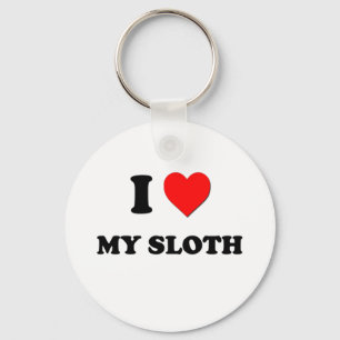 Porte-clés J'aime ma Sloth