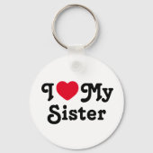 Porte-clés J'aime ma soeur (Recto)