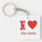 Porte-clés J'aime ma tante (Devant)