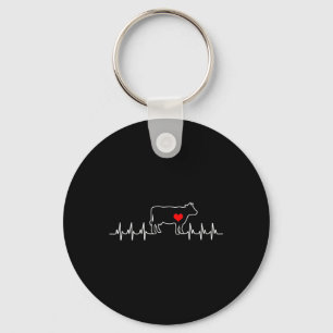 Porte-clés J'Aime Ma Vanne De Vache Ekg Patient Cardiaque