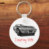 Porte-clés J'aime ma Vette (Recto)