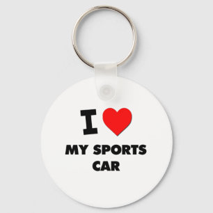 Porte-clés J'aime ma voiture de sport