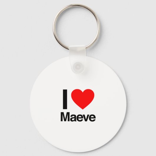 Porte-clés j'aime maeve (Recto)