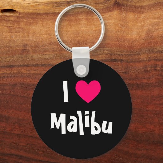 Porte-clés J'aime Malibu (Recto)