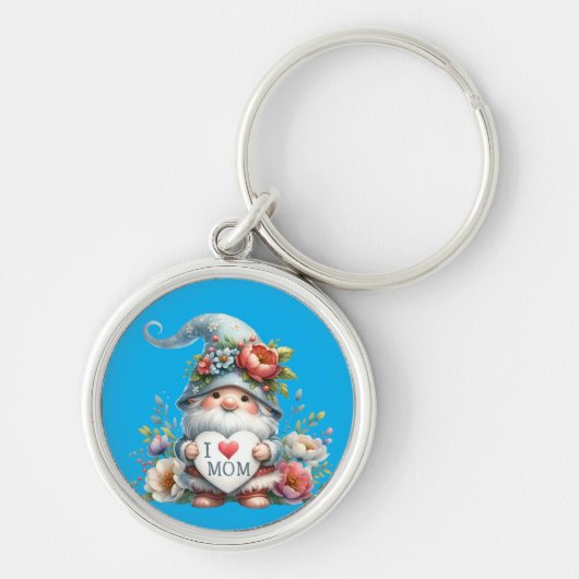 Porte-clés J'aime Maman Gnome (Devant)