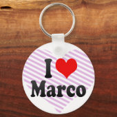 Porte-clés J'aime Marco (Recto)