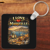 Porte-clés J'aime Marseille (Verso)