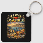 Porte-clés J'aime Marseille (Dos)