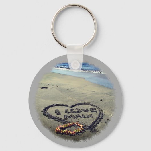 Porte-clés J'aime Maui (Recto)