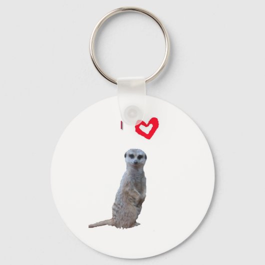 Porte-clés J'aime Meerkats (Recto)