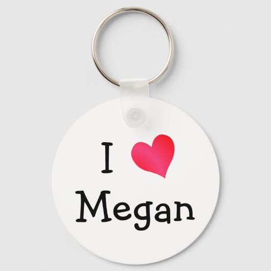 Porte-clés J'aime Megan (Recto)