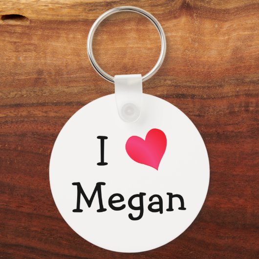 Porte-clés J'aime Megan (Recto)