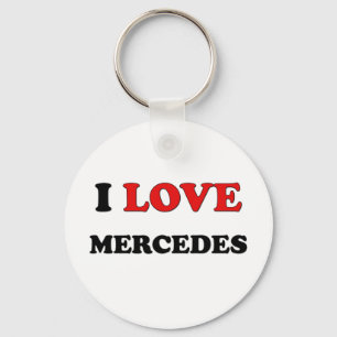 Porte-clés J'aime Mercedes