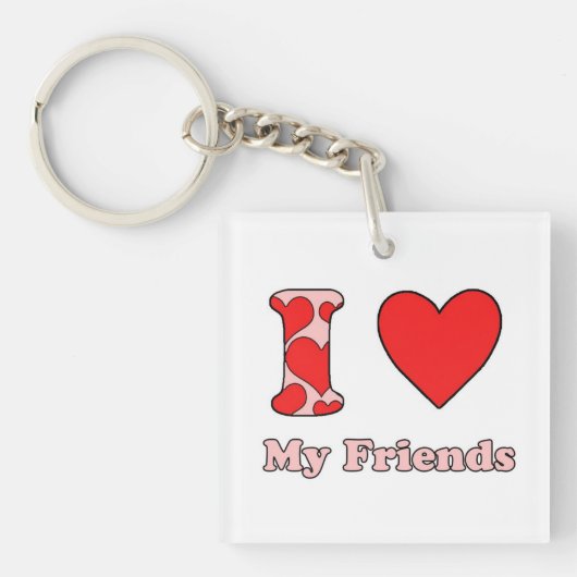 Porte-clés J'aime mes amis (Devant)