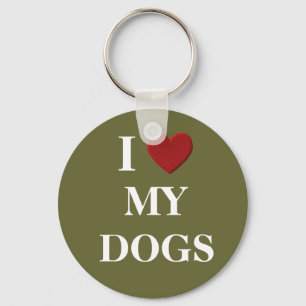 PORTE-CLÉS J'AIME MES CHIENS