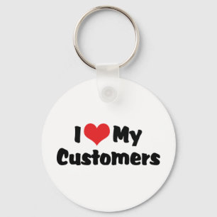 Porte-clés J'aime mes clients