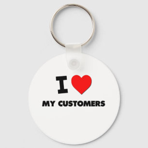 Porte-clés J'aime mes clients