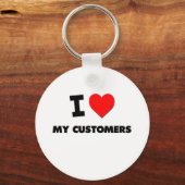 Porte-clés J'aime mes clients (Recto)