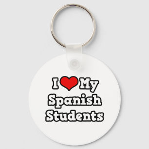 Porte-clés J'Aime Mes Étudiants Espagnols
