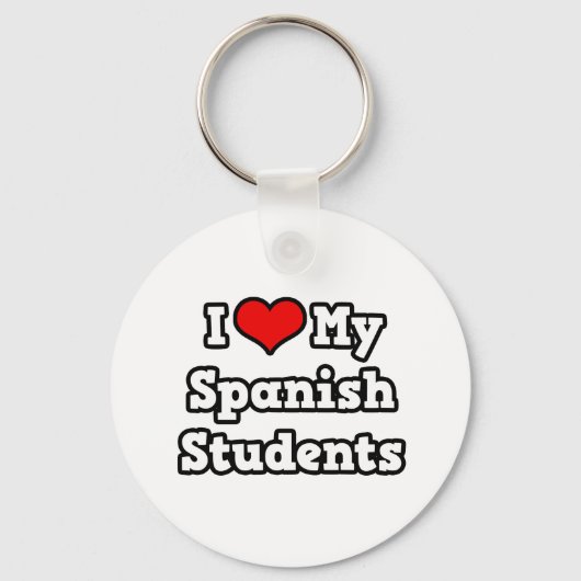 Porte-clés J'Aime Mes Étudiants Espagnols (Recto)